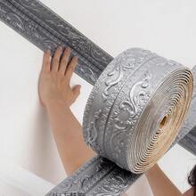 1卷 2.3米 x 2厘米 自粘墙面装饰条，踢脚线，3D踢脚板边框，DIY房间装饰踢脚线墙纸贴纸 - 彩色 - 查看 14