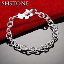 Pulsera de plata de ley 925 con chapa de perro y hebilla para mujer, regalo de fiesta, compromiso, boda, cumpleaños, joyería de moda con encanto