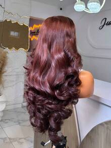 30 Inch Chocolate Brown Body Wave Lace Front Human Hair Wigs 250 Density Pre Plucked 13x4 HD Lace Frontal Wig Brazilian Glueless Human Hair Wigs #4 Brown Colored Human Hair Wig For Women - 巧克力棕 - 查看 2