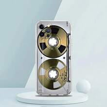 Compatible With  15 16 14 13 12 Mini 11 Pro Max XS X XR SE 7 8 Plus Silicone Clear Cover Retro Vintage Old Cassette Tape Phone Case, Cover Compatible With  17 Pro Max Case,  17 Pro Case,  17 Case,  16 Pro Max Case - B8 - 查看 2