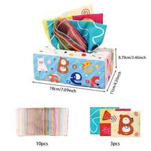 婴儿玩具 6 至 12 个月 - 婴儿纸巾盒玩具 蒙特梭利玩具 6-12 个月婴儿柔软褶皱婴儿感官玩具 1 岁早教玩具 男婴女婴礼物 - 彩色 - 查看 7