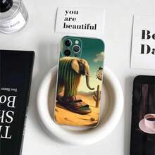 Custodia per telefono Brainrot Tung Tung compatibile con 17, 16, 15, 8, 7, 6, 6S Plus, X, SE, XR, XS, 14, 11, 12, 13 Mini, Pro e Pro Max