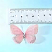 100pcs Random Dreamy Sheer Butterfly Hair Accessory Set, Fairy Gradient Color 3D Butterfly Hair Clips, Sweet & Elegant Hair Ornaments For Girls