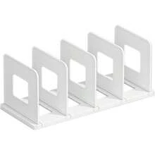 Desk File Sorter Vertical Desktop File Folder Organizer 4 Section Plastic Book Holder Adjustable Shelf Dividers Closet Purse Handbag Mail Binder Organizer Magazine Rack Stand Bookshelf White
