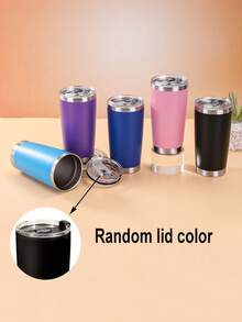 1pc 20 Oz Custom Stainless Steel Travel Cup - Can Print Photos And Text, Double-Layer Insulation Design, Perfect Gift For Birthdays, Anniversaries, Valentine's Day, Mother's Day, Father's Day, New Year, Suitable ,Personalized Tumbler, Custom Tumbler, Multi-Functional, Reusable, Easy To Clean, Exquisite, Cute, Fashionable - Multicolor - View 2