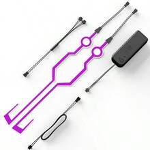 1 Set de Luces para Casco de Motocicleta, Luces de Freno Libres para Casco, Pegatinas de Rayas Iluminadas, Tira de Luz EL para Cascos de Motocicleta