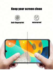 2 piezas de protector de pantalla de vidrio templado compatible con Samsung - Dureza 9H, anti-arañazos, a prueba de huellas dactilares, resistente al agua, recubrimiento resistente al aceite, compatible con Samsung Galaxy S20 FE/Galaxy S21 FE/Galaxy S23 FE/Galaxy S24 FE/Galaxy A02/A02S