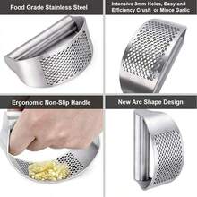1pc Stainless Steel Garlic Press And Manual Fruit And Vegetable Masher, Easy To Use And Clean. Ideal For Chopping And Pressing Garlic, Fruits, And Vegetables. Perfect For Home Kitchens, RV Kitchens, And Restaurants. - bạc - Xem 10