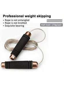 MCSWKEY Cuerdas de Salto Ajustables para Ejercicio, pérdida de Peso, Entrenamiento de Velocidad y Resistencia, rodamientos de Bolas y Asas Antideslizantes de Espuma de Memoria (Black) - 1 - Ver 8