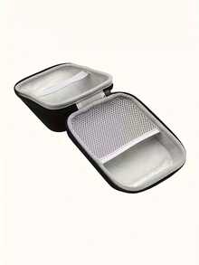 1 个耐用便携式血压监测仪手提箱，带手柄 - 织物保护硬壳收纳盒，适用于整理袖口和数码设备，黑色，拉链开合，简约设计，便携包 | 纤薄黑色包 | 安全拉链开合，血压监测仪包