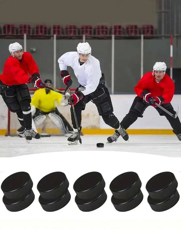 1pc Rubber Field Hockey Ball For Adult Competition, Softball Training, Roller Hockey Match, Ice Hockey Practice