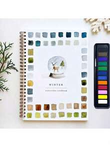 Watercolor Workbook, Lex Watercolor Workbook, Beginner-Friendly Birds Watercolor Workbooks, 12 Colors Watercolor Paint Set With Paint Brush,Mother's Day,Mom's Gift,Back To School,School Supplies