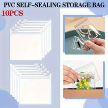 Multi-Purpose Zipper Storage Pouches - Reusable For Jewelry, Pills, Travel Essentials, Secure Closure, Portable Travel Storage Bag, Reusable Item Storage Bag, Zipper Bag Set, Jewelry Storage Bag, Portable Storage Bag, Jewelry Rolls, Jewelry Rolls Jewelry Organiser
