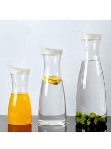 1PC Transparent High Color Value Cold Water Jug, Large Capacity High Temperature Resistant Drop Resistant Drinks Juice Jug, Fruit Tea Kettle, Lemonade Kettle, Zapper - Home Use, Bar, Restaurant, KTV - Multicolor - View 7