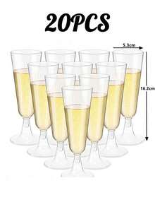 1/5/10pcs Reusable Champagne Flutes, Gold Glitter Plastic Champagne Glasses, Cocktail Cups, Wedding Toasting Flutes, Party Bar Cocktail Glasses, Bulk Gold Plastic Cups, Elegant Party Beverage Cups, For Party, Wedding And Large Events Back To School Season - Multicolor - View 28