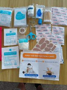 130pcs Emergency Kit, First Aid Box, 26-Category 140-Piece Emergency Supplies Storage Bag, Portable Car First Aid Kit, Suitable For Outdoor Sports, Camping, Home