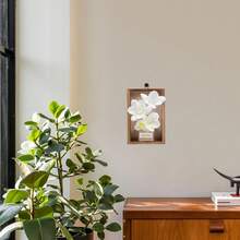 1 Stück nordischer Stil massiv Holz Wandhänger, multifunktionale Aufbewahrungsablage + Hanffaser Blumentasche, Balkon & Wohnzimmer Ecke Wanddekoration, dient auch als Mini-Pflanzer & kreative Fotorahmen, Raumdekoration, Schlafzimmerdekoration, Heimdekoration, Schlafzimmerzubehör, Wandfotorahmen, Hochzeitsdekoration.