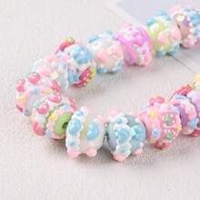 15/30颗Y2K可爱系列亚克力手绘珠子，手链项链制作散珠，花朵/水果/爱心/卡通图案随机混搭，DIY钥匙扣、手机挂绳、包包链、手工材料 - 多色-1 - 查看 4