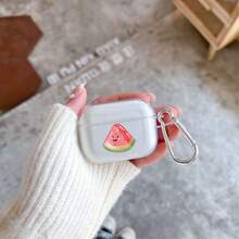 Transparent Watermelon Shaped Earphone Case Compatible With AirPods 4th Gen, Pro, New 2/3 - Clear - View 3