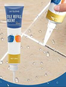 JAYSUING, 20/120/240g, Agente sellador para pisos de baldosas de cocina y baño del hogar, resistente al agua y al moho, agente de lechada para juntas de baldosas - Patio - Inodoro - Baño, Regalos para familiares y amigos - Blanco - Ver 8