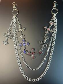 交叉裤链、钱包链、复古链、双层链、嘻哈朋克风、牛仔裤链、口袋链、男士钥匙链