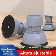 EstiloBCBCKEY4Pcs Patas Lavadora Antivibracion, Universal Antivibracion Lavadora, 10-12cm Ajustable Soporte Lavadora Secadora, Antivibración, Antideslizantes, Cancelación de Ruido (Gris)Versión mejorada - Gris - Ver 3