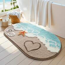 Alfombra de playa de verano VIKAMA, alfombra absorbente para baño, alfombra para pies de bañera, fácil de limpiar, alfombra impermeable, decoración de baño - Año fiscal 1 - Ver 1