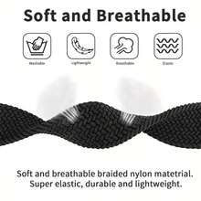 编织弹性单圈表带，兼容 Ultra 表带 49 毫米 45 毫米 44 毫米 46 毫米 42 毫米 41 毫米 40 毫米 38 毫米 男女款，柔软尼龙弹性编织腕带，表带替换件，兼容 Ultra 2、Series 10/9/8/7/6/5/4/3/2/1 SE，可作为返校学生的礼物 - 38mm/40mm/41mm - 查看 3