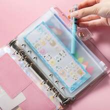 Túi đựng vé A6 trong suốt, 15 tờ giấy rời, sổ tay PVC có khóa kéo, túi đựng vé (Không bao gồm bìa) - Nhiều màu - Xem 8