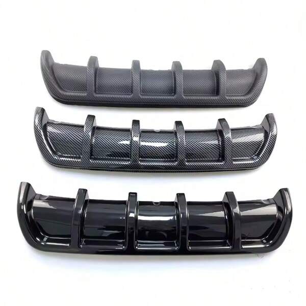 Alerón trasero de fibra de carbono negro - Diseño de aleta de tiburón para una mejor aerodinámica, plástico ABS duradero, se adapta a la mayoría de los automóviles, universal, debajo del chasis, difusor