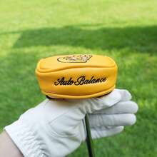 ENCORE Low Torque Putting Trainer, CNC Milled Face, Suitable For Indoor/Outdoor Putting Accuracy Practice For Men & Women, Ideal Training Putter, Includes Head Cover, 370g, 34"/35" Options, Best Gift For Thanksgiving And Christmas - Yellow - View 3