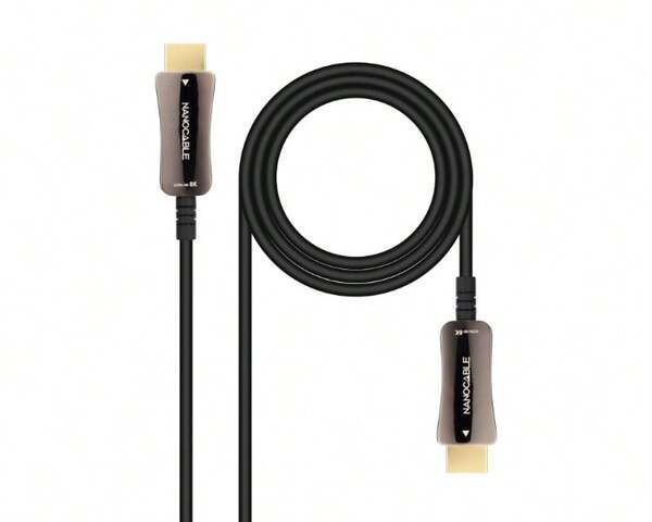 Nanocable Cable HDMI V2.1 AOC 8K@60Hz 4K@120Hz 48Gbps A/M-A/M, Negro, 15 m