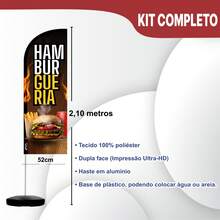 Wind Banner Completo 2,10m Hamburgueria