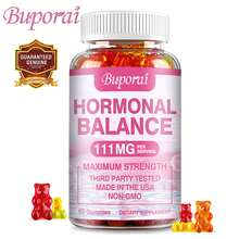 Gomitas Para El Equilibrio Hormonal Femenino: Alivio Del Síndrome Premenstrual, Ayuda Con La Hinchazón, Control De Peso, Síndrome De Ovario Poliquístico Y Menopausia - 120 Unidades - 60 gomitas - Ver 1