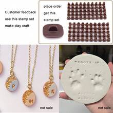 Mini Letter Stamp For Polymer Clay Jewelry Diy Message Brand Logo Text Emboss Seal Tool