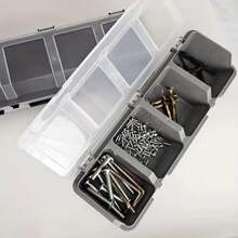 1-Cell Screw Storage Box With Lids - Plastic Organizer For Electronic Hardware, Multi-Purpose Tool And Fastener Container - Multicolor - View 8