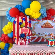 40pcs Red, Yellow, Blue Balloon Set, 10inch Latex Balloons. Suitable For Weddings, Birthdays, Anniversaries, Graduations, Etc. - Multipurpose Indoor Celebration Decor, Birthday Balloons - Multicolor - View 6