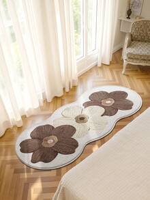 DAJIANG 1 tấm thảm lông mềm mại họa tiết hoa - Họa tiết hoa màu nâu và be thoải mái, thảm trải sàn dài chống trượt cho phòng ngủ hoặc phòng khách, có thể giặt bằng máy, trang trí nhà bằng lông cao, trang trí sàn phòng ngủ | thảm hình bất đối xứng | cảm giác len giả, thảm phòng khách, trang trí phòng lễ hội, thảm lối vào, thảm trải sàn, mùa thu, mùa đông, trang trí phòng ngủ, trang trí mùa thu, thảm, halloween, trang trí lễ tạ ơn, trang trí giáng sinh, thảm nhà bếp - Nhiều màu - Xem 4