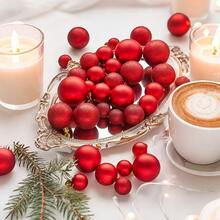 Cele 44 de globuri de Crăciun cu diametrul de 3/4/5 cm nu se sparg ușor. Pandantivele colorate pentru bradul de Crăciun sunt potrivite pentru decorarea petrecerilor festive și a bradului de Crăciun.