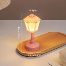 Mini Creative Desk Lamp Decor, Lotus/Streetlamp Cute Night Light For Bedroom Ambiance, LED Desk Decor Night Light, Desktop Ornament Birthday Gift - Multicolor - View 4
