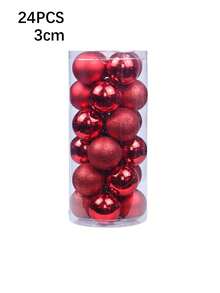 24个3厘米圣诞球套装，圣诞装饰球，圣诞树装饰，适用于婚礼、生日派对、节日装饰、圣诞派对、圣诞氛围装饰道具、圣诞装饰品、圣诞礼物、圣诞装饰、房间装饰、家居装饰、圣诞装饰品、家居圣诞礼物、圣诞装饰 - 彩色 - 查看 14