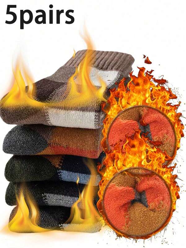 5 Pairs Plus Size Men's Knitted Mid-Calf & Ankle Socks - Odor-Resistant, Moisture-Wicking, Elastic Socks, Suitable For Men & Women, Fashion, Casual, Comfortable, Breathable, Odor-Proof, Outdoor Sports, Running, Fitness, Cycling, Moisture-Wicking, Quick-Drying, Compression Knee Socks, Business Casual Holiday Tall Socks, Suitable For All Seasons, Unisex Socks For Daily Wear, Suitable For Outdoor Fitness Sports Socks, Adult Moisture-Wicking Quick-Drying Breathable Comfortable Mid-Calf & Ankle Socks