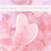 1件玉石刮痧按摩板,面部按摩器,刮痧板,适用于面部、颈部、背部和身体 - 彩色 - 查看 8