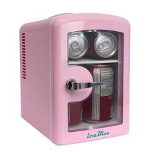 iceBlue Mini refrigerador de 4L con ventana transparente - Rosa - Ver 12