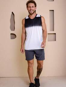 Men's Sublimated Grade Breathable Tank Top For Workout Gym Simple Summer Regular Fit No Halloween - 白色 - 查看 7
