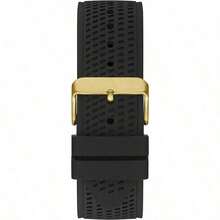 Guess Luxuriöse Herren Mode Drei-Augen Multifunktions Diamant-besetzte Skelett Zifferblatt Silikon Armband Quarz Uhr GW0333G2