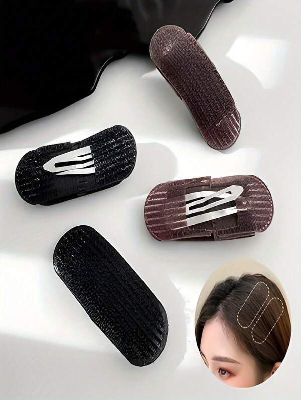 2PCS Hair Bump Pad Volumizing Insert Tool Hair Accessories For Women Hair Updo, Natural And Invisible, Black Including Hair Clip Friday,Hair,Travel,Hair Products,Hair Tools,Hair Stuff,Barber,Barber Accessories,Barbershop,Hairdressing Equipment