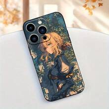 Funda para  Diseño de Violet's Evergarden, Resistente a Impactos con Protector de Lente, TPU Negro, Adecuada para Modelos de  11/12/13/14/15/16 Pro Max, Unisex. - Mezcla de colores - Ver 8