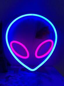 1 件闪电形霓虹灯（含 1 个挂钩）USB/电池供电，新奇 LED 壁灯、卧室装饰灯，适用于儿童房、生日、派对、毕业典礼装饰 - 白色 - 查看 11