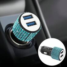1pc Shiny Rhinestone Car Charger, Fast Charging USB Type-C Car Phone Charger, Diamond Adapter, Compatible With Phones, Dashcams, GPS And Other Devices, Ideal Gift For Men And Women On Holidays/Birthdays - Multicolor - View 51